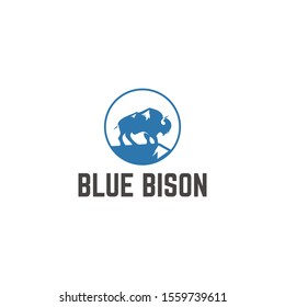 Bison Logo Design Template, Vector Illustrations