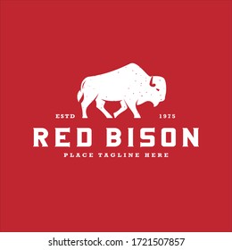 Bison Logo Design Vector Image