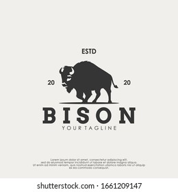 Bison Logo Design Vector Template. Modern Design. Bison Logo. Vector Illustration