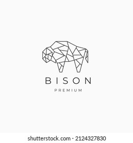 Plantilla de diseño de iconos de logotipo de Bison