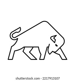 Bison Logo. Icon design. Template elements
