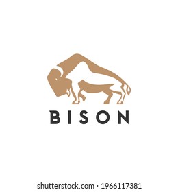 Bison logo icon vector design