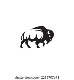 Silueta vectorial del icono del logotipo de Bison.