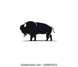 Bison logo icon vector template illustration design 