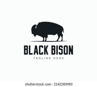 Bison Logo Template vector. Simple illustration of Bison vector logo.