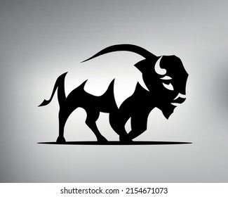 logotipo de bison. boceto de tatuajes de la tribu bison.