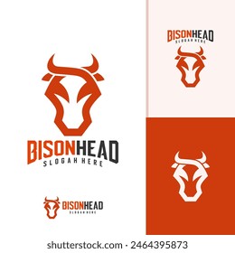 Bison logo vector template, Creative Bison head logo design concepts