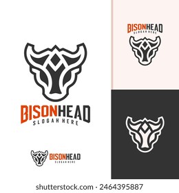 Bison logo vector template, Creative Bison head logo design concepts