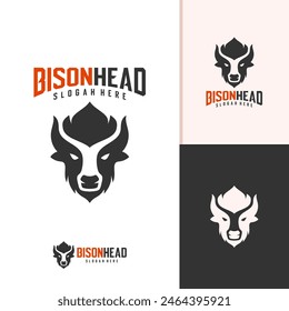 Bison logo vector template, Creative Bison head logo design concepts