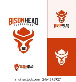 Bison logo vector template, Creative Bison head logo design concepts