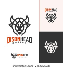 Bison logo vector template, Creative Bison head logo design concepts