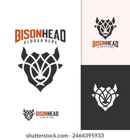 Bison logo vector template, Creative Bison head logo design concepts