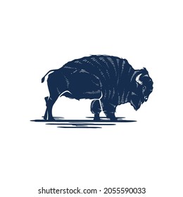 Bison Mascot Animal Logo Template for your business or company