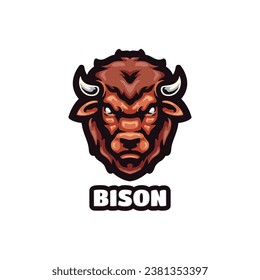 Bison Mascot Logo Design Logo