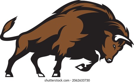 Bison Mascot - Vector Illusrations for T-shirts and Logos