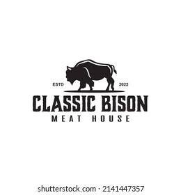 bison meat clasic logo store