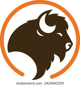 Ilustración de vectores con logotipo mínimo de Bison