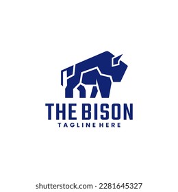 Bison Modern Technology Logo Design