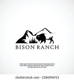 Bison park logo design idea