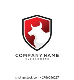 bison shield vector, bison shield logo, bison logo
