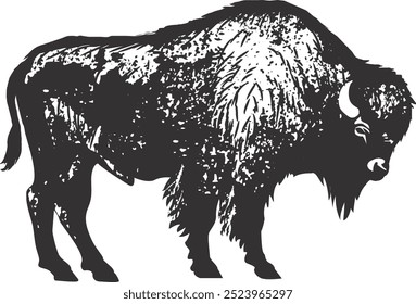 Trabajo de Arte vectorial de silueta de bisonte