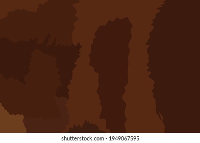 Bison Skin Pattern Vector Illustration. Fashion Animal Print. American Animal Texture. Buffalo Fur Background Flag. Northern America Bison Texture Brown Background.