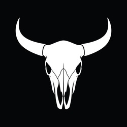 Diseño De Vectores De Cráneo Bison, Logotipo De Cráneo Bison, Plantilla De Logotipo Longhorn.