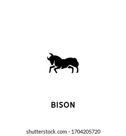 bison vector icon. bison black sign on white background. bison icon for web and app