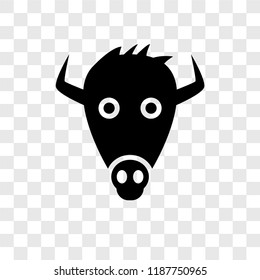 Bison vector icon isolated on transparent background, Bison transparency logo concept