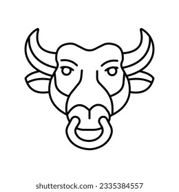 Icono Bison Vector que puede modificar o editar fácilmente

