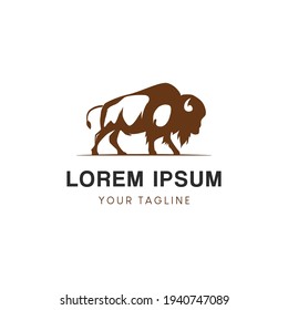 Bison Vector Logo Design Template