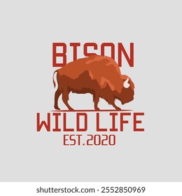 Bison Wild Life Art Design Perfect for Print, Apparel, etc