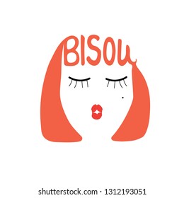 bisous romance vector