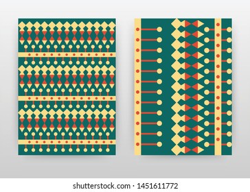 Bisqure red seamless texture on green design for annual report, brochure, flyer, poster. Seamless background vector illustration for flyer, leaflet, poster. Business abstract A4 brochure template.