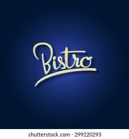 Bistro badges logos and labels can be used to design signage bistro, restaurant, fast food, on business cards and branding