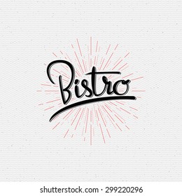 Bistro badges logos and labels can be used to design signage bistro, restaurant, fast food, on business cards and branding