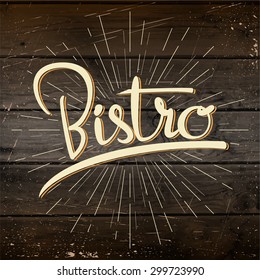 Bistro badges logos and labels can be used to design signage bistro, restaurant, fast food, on business cards and branding