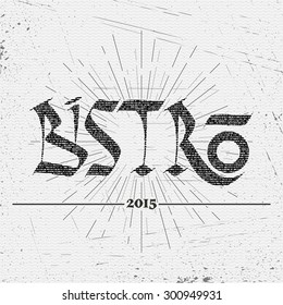Bistro badges logos and labels can be used to design signage bistro, restaurant, fast food, on business cards and branding