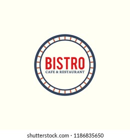 Vector de logotipo de café y restaurante bistró