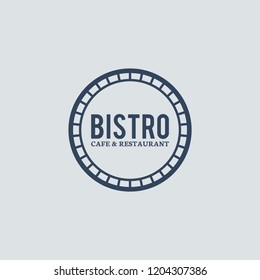 Bistro cafe and restaurant logo vector