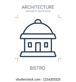 bistro icon. high quality line bistro icon on white background. from architecture collection flat trendy vector bistro symbol. use for web and mobile
