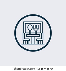 Bistro icon isolated on white background. Bistro icon simple sign. Bistro icon trendy and modern symbol for graphic and web design. Bistro icon flat vector illustration for logo, web, app,