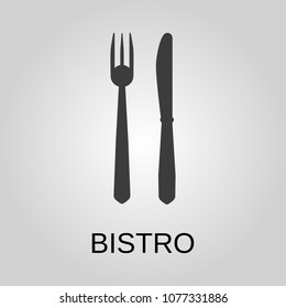 Bistro icon. Bistro symbol. Flat design. Stock - Vector illustration