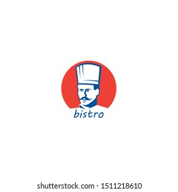 Bistro logotype, icon, vector illustration