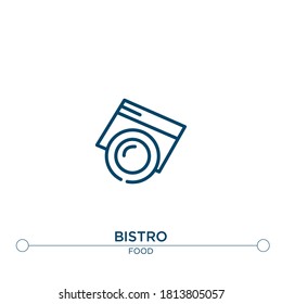 icono de vector de contorno bistró. ilustración de elemento simple. icono de contorno bistró a partir del concepto de comida editable. se puede usar para web y móvil
