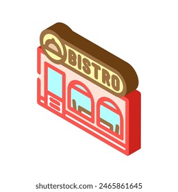 bistro street cafe isometric icon vector. bistro street cafe sign. isolated symbol illustration