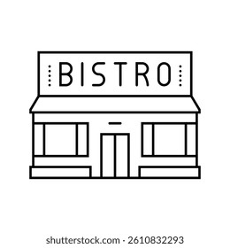 bistro street food cafe line icon vector. bistro street food cafe sign. isolated contour symbol black illustration