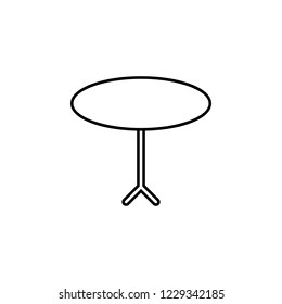 bistro table icon. Element of outline furniture icon. Thin line icon for website design and development, app development. Premium icon