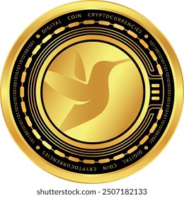 Ilustraciones de criptomonedas biswap-bsw sobre fondo abstracto. Ilustraciones 3D.