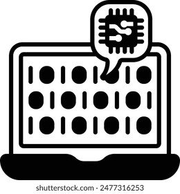 La Dirección de bits de nuestro diseño de íconos de Vector sensor, ícono de inteligencia general artificial, ícono de procesamiento de lenguaje natural, ilustración de stock de máquina y aprendizaje profundo, generó un concepto de conjunto de datos de Imagen